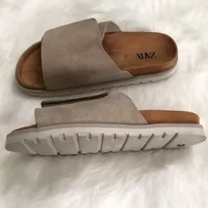 Zara Men\'s Beige Flip Flop Size 41/10 COMBINATION FLAT SANDALS - Sandy Brown | ZARA United States main image 4
